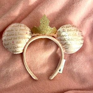 “Dream Big, Princess” pink Minnie ears headband